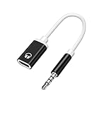 Black 3.5mm Male to TypeC Female Audio Cable Cord Analog Cable Converter Earphone Adapter with MP3 Players, CD...