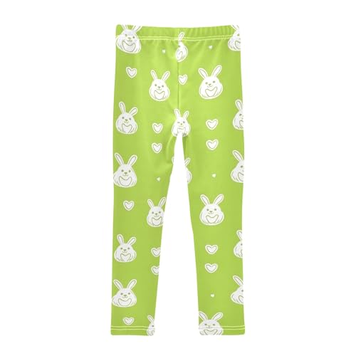 Rabbit Eggs with Heart Girls Leggings Athletic Pants Tights Stretch Bottom2