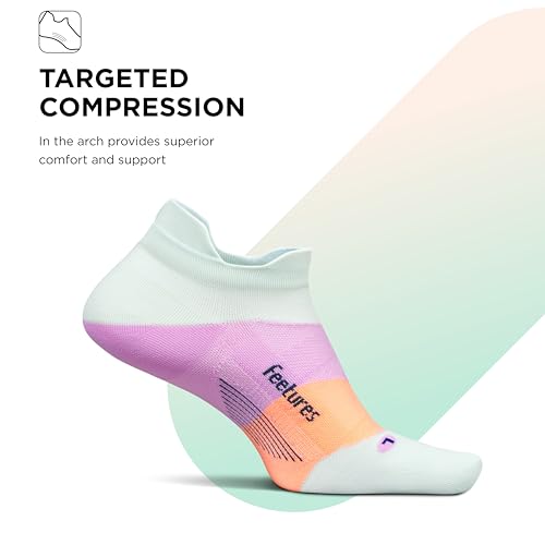 Image of Feetures Elite Light Cushion Mini Crew Sock - Sport Sock with Targeted Compression