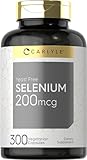 Yeast Free Selenium Supplement | 200mcg | 300 Capsules | Vegetarian, Non-GMO, and Gluten Free Formula | L-Selenomethionine | Value Size | by Carlyle