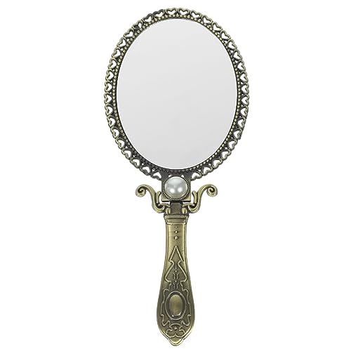 Vosarea Specchio da mano vintage ovale con manico