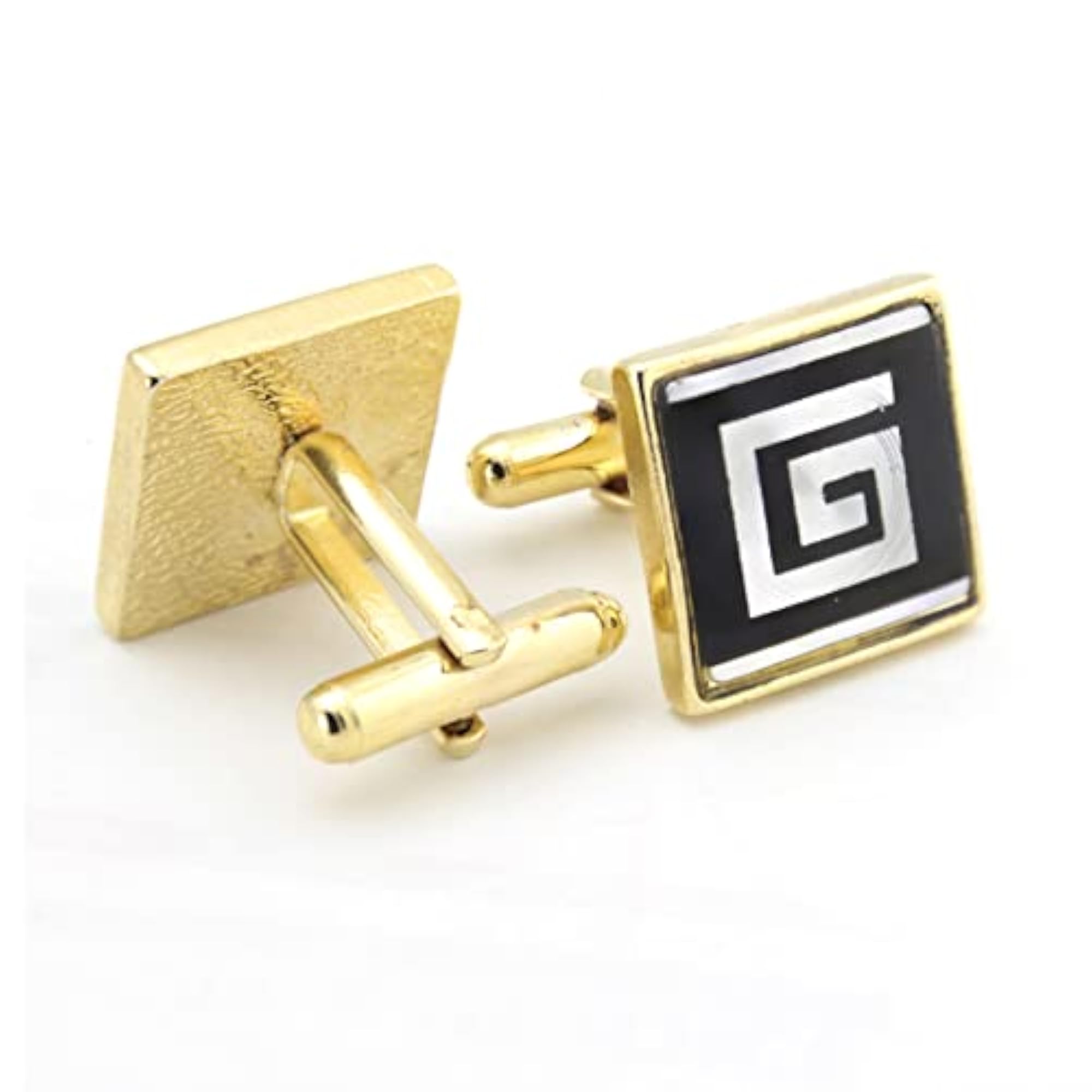 The Maze Battle Golden Cufflink, Stylish Accessory
