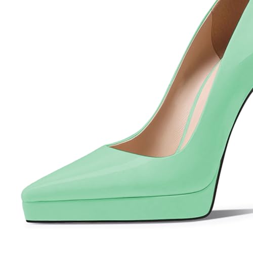 Womens Classic Pump Platform High Stiletto Heels Pointy Toe Slip On Shoe Business Prom Daily Size 4-16 US2