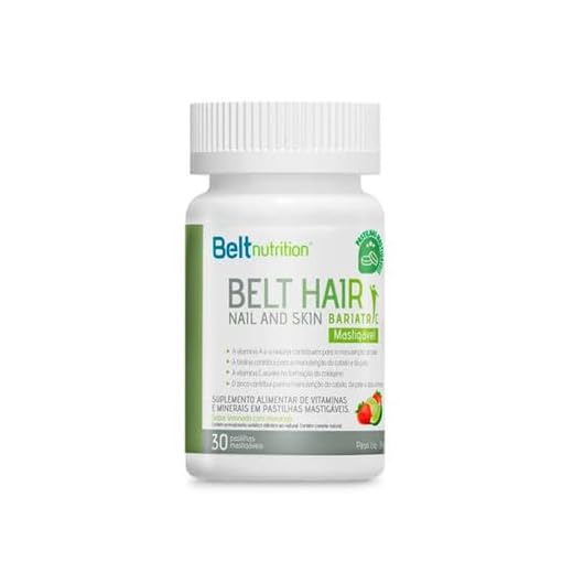 Vitaminas Belt Hair Nail And Skin Bariatric Limonada Com Morangos 30 Pastilhas Mastigável - Beltnutrition