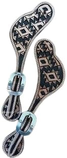 Leather Western Horse Spur Straps Handmade Genuine Tooled for Horse Riders Set of 2 Single Boots Equipment for Men-Women Craft Hardware Buckle TACK Basket Sport Equestrian Spurs for Riding, MO-SP-40