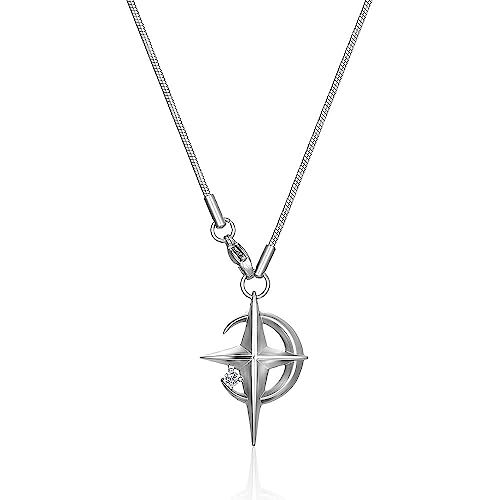 gateonse Y2k Moon Star Pendant Necklace for Men Women