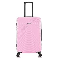 DUKAP INCEPTION Luggage with Spinner Wheels | Durable Lightweight Hardside Suitcase, Travel Bag with Handle and Trolley, 24-Inch Medium Checked Luggage | Pink — image 9
