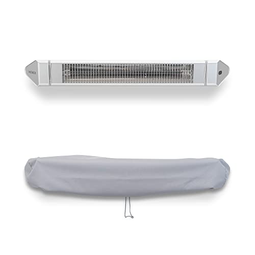 VASNER AirCape- Schutzhülle für Wandheizstrahler, Heizstrahler Abdeckhaube, Infrarot Terrassenstrahler Abdeckung, Infrarotstrahler Haube, handgefertigt, Made in Germany (AirCape L, Lichtgrau)-7