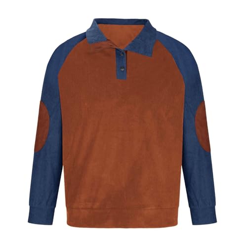 T-shirt manches longues homme marron veste athlétique confortable mi-saison 4XL