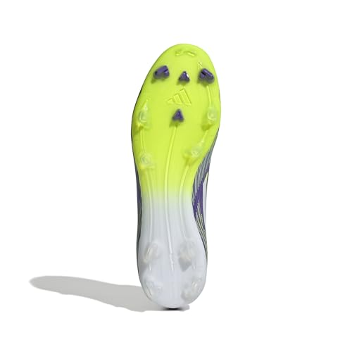 adidas Unisex F50 League Mid Firm Ground/Multi Ground Football Boots, Purple Rush/Cloud White/Lucid Lemon, 44 2/3 EU – Ansicht 3
