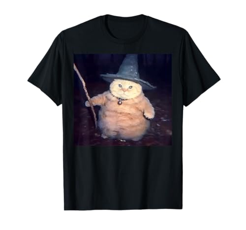 Wizard Cat Lustiges Halloween-Katzen-Meme T-Shirt