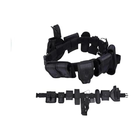 HUNANBANG Outdoor 10pcs Modular Hunting Fishing Duty Belt Police Security Law Enforcement Tactical Equipment System Utility Belt Hunting (10pcs belt set) Cover
