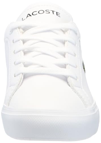 Lacoste Unisex-Child Children's Powercourt Sneaker, White/Gloss/Log/Marzipan/Java Blue, 12