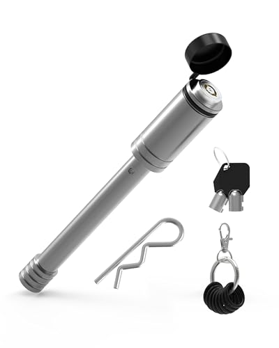 TOPICK 5/8' Trailer Hitch Lock with Extra Long 4-1/2' Span, Stainless Steel Hitch Lock Pin, 2' & 2.5' & 3' Receiver Lock, Truck Locking Hitch Pin, Towing Accessories