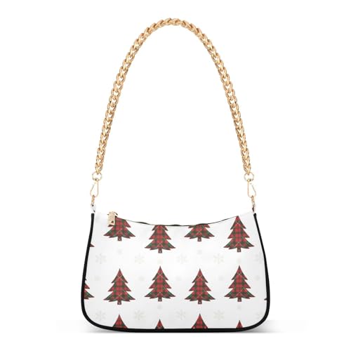 Sac à main à bandoulière pour femmes GuoChe motif carreaux tendance automne avec poches