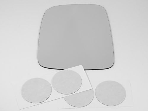 Compatible with 03-06 Jeep Wrangler/TJ, Driver, Mirror Glass Lens w/Adhesive No Rear Mount