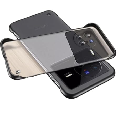 Image of MOBILOVE Back Cover Case for Vivo X80 Pro 5G | Stylish Frameless Design with Camera Protection | Hybrid Matte Hard Case | Soft TPU Shock Proof Bumper Back Cover for Vivo X80 Pro 5G (Black)