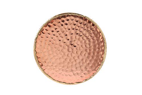 Gocraft Hammered Copper Coasters | Handmade Coasters With Padded Cork Protection For Drinks, Beverages & Wine/ Bar Glasses (Set Of 4) #TOP1