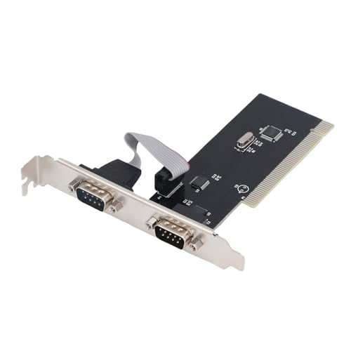 Sanpyl 2 Port PCIe Serial Expansion Card, PCI Express 1.0 x 1 to Industrial DB9 COM RS232 Converter Adapter Controller for Desktop PC