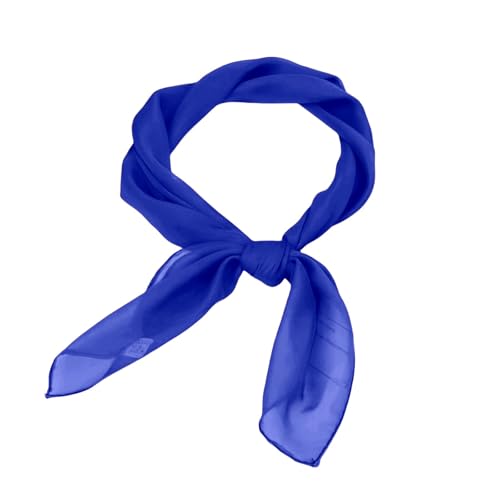 Vintage Soft Chiffon Scarf 50s Square Neck Head Scarf for Women