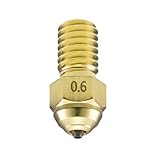 DUROZZLE Diamond PCD Tip Nozzle 0.6mm, Hardened High Precision for Ender 3 V3 SE/Ender 5 S1 / Ender 7 3D Printer Hotend