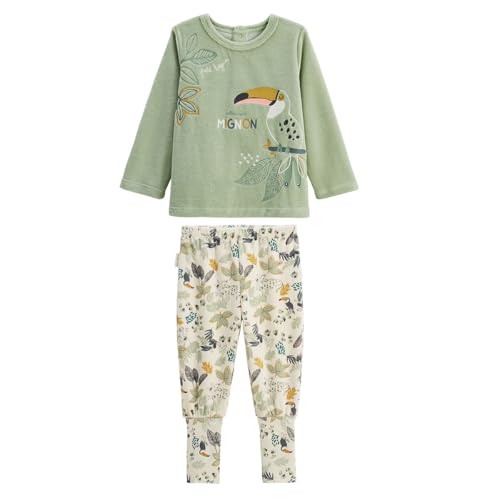 Petit Béguin - Pyjama Enfant 2 pièces en Velours avec Pieds Retroussables Boavista