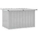 vidaXL Scatola portaoggetti da giardino, 109 x 67 x 65 cm, colore: Grigio