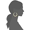 Betsey Johnson Large Nickel Bamboo Hoop Earrings