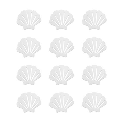 DDCASE Bathtub Anti Slip Stickers, 12 Pieces Non-Slip Bathtub Sticker Shell Style Safety Treads Adhesive Sticker for Bathroom Bathtub Shower Floor Stairs, Multicolor