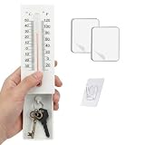 Hide a Key Outside Key Hider - Hidden Key Holder for Outside Wall Mounted - Secret Stash Containers for Hiding House Spare Keys, Money, Geocaching Includes Stickers and Hooks