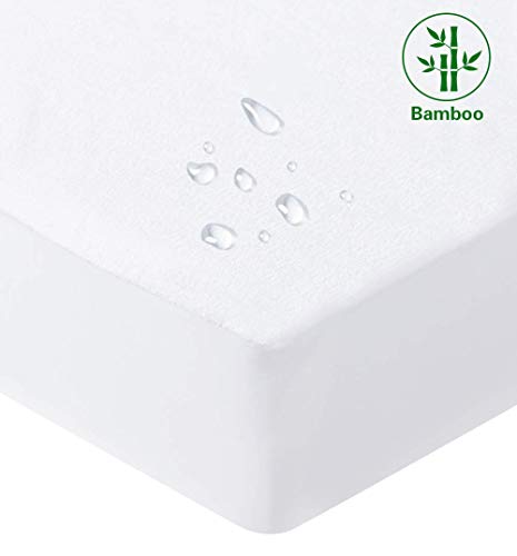 Bedecor-Protector de colchón Impermeable,Bambú,30 cm de Profundidad,Apto para la Piel,No Ruidoso e hipoalergénico - 150x190/200cm