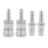 JNNJ 2 Piezas Boquilla Para Manguera De Gas 8mm Macho Y Hembra Liberación Rápida, Boquilla Cobre Conector Acoplamiento 8mm Liberación Rápida Gas-Conector, Boquilla Para Manguera Gas Liberación Rápida