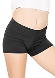 STRETCH IS COMFORT Girl's Cotton Booty Shorts Black X-Large