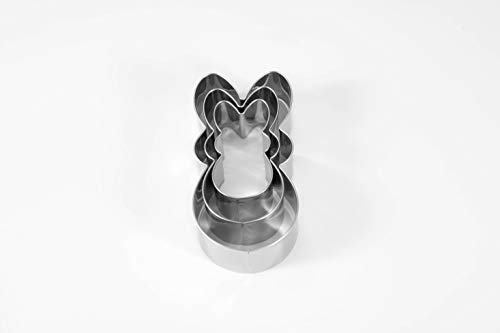 Easter Bunny Cookie Cutter Set -3 Pieces - Stainless Steel Assorted Sizes #TOP1