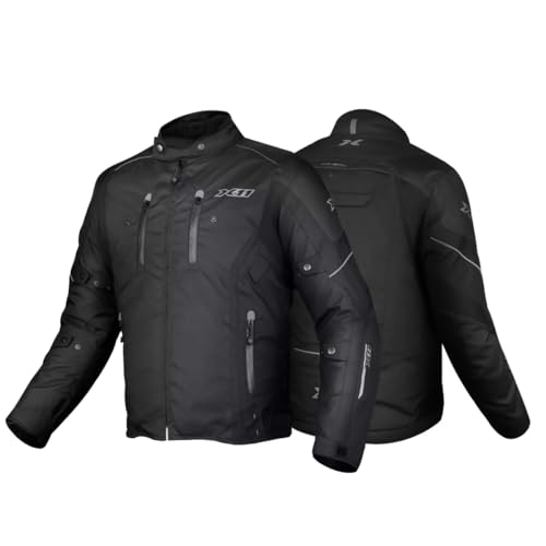Jaqueta Para Moto Motociclista X11 Iron 3 Masculina Feminina (BR, Alfa, M, Regular, Regular, MASCULINO/PRETO)
