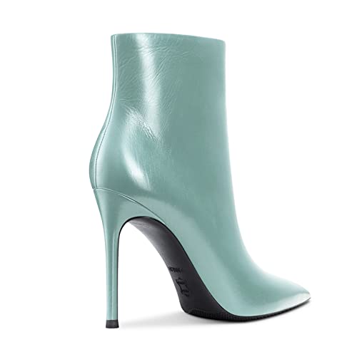 Aachcol Women Ankle Boots Short Bootie Stiletto High Heel Pointed Toe Zipper Matte 4 Inch3