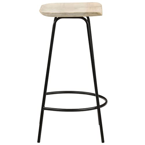Tabourets de bar en bois blanchi pour îlot de cuisine convivial