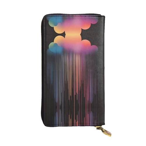Porte-cartes de crédit long en cuir imprimé portefeuille de voyage pour femme