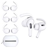 3 Paia Ganci per le Orecchie Compatibili con Airpods Pro 2 Ear Hooks Antiscivolo Ear Cover Accessori Auricolari [Custodia aggiuntiva] Compatibile con Apple AirPods Pro (seconda generazione) - Bianca
