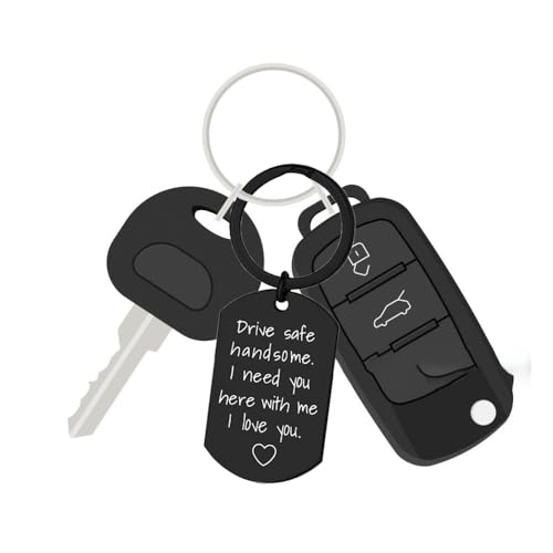 Image of Fathers Valentines Day Gifts for Him Dad Stocking Stuffers for Men Drive Safe Keychain Boyfriend Christmas Husband