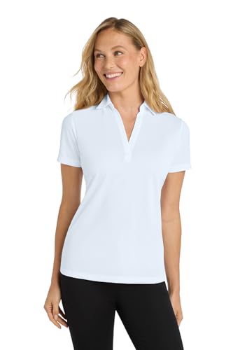 Joe's USA Ladies Silk Touch Golf Polo Shirt-L-White