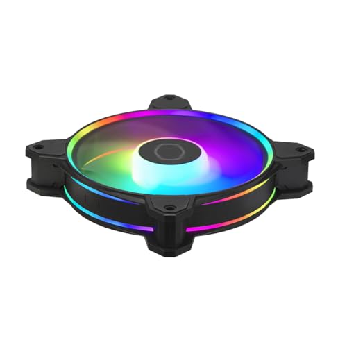 Image of Cooler Master MasterFan MF120 Halo2 ARGB: Case & Cooling Fan, Dual Ring Addressable RGB Lighting, Rifle Bearing, Enlarged Air Balance Blades with Jam Sensor Protection & Upgraded Driver IC - 120mm