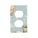 xigua Duplex Outlets Wallplate Cute Baby Animals Switch Wall Plate Cover,Decorative Outlet Cover Switch Cover for Home Office Bedroom 4.53