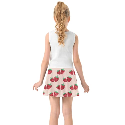 Girls Athletic Skirt with Pockets for 3-12Y Kids Golf Running Skort4