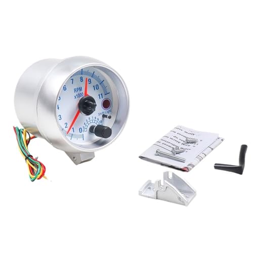 Car Tachometer 3.75 inch 0-11000 RPM Gauge Double Pointer