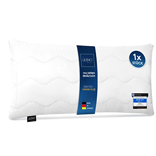 LILENO HOME Kopfkissen 40x80 cm [1er Set] MEDIUM mit 450g...