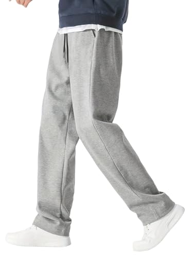 Image of dockstreet Men's /Unisex Open Bottom Drawstring Pure Cotton Stretchable Baggy Jogger Pants