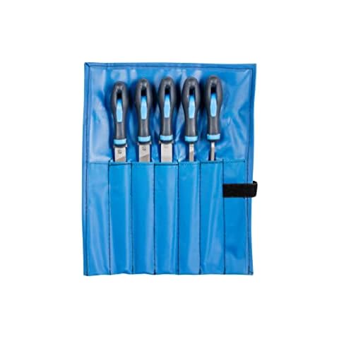 PFERD Werkstattfeilen-Set in PVC-Rolltasche, 5 Feilen, 200mm, 11800520 - für ein umfassendes Anwendungsspektrum geeignet Cover
