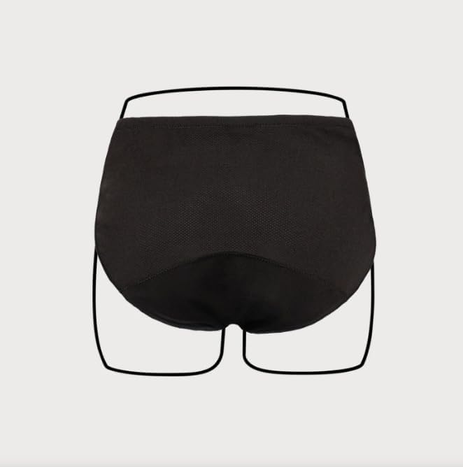 Thinx Teens Period Underwear, Bikini-Style Period Panties for Teens, Holds Up to 12 Regular Tampons, Leakproof, Reusble and Controls Odor, Black, X-Large