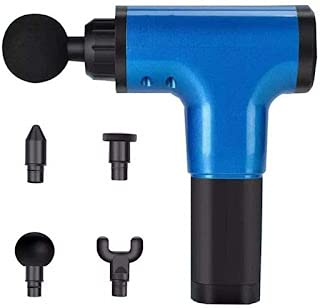 SHABBY Facial Massage Gun Portable Vibration Full Body Massager with 4 Heads and 6 Adjustable Speed Vibrators for Neck, Leg, Hand and Back Massager (Multicolor)